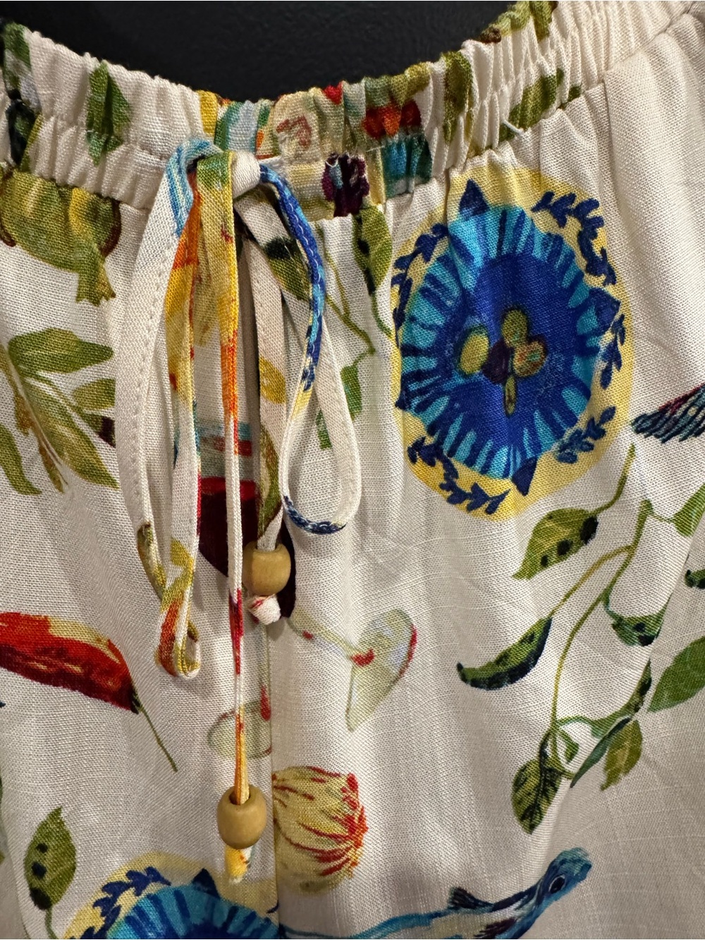 Rose + Olive Resort Printed Two-Piece Lounge Set - Cream Multicolor - Picture 3 of 13